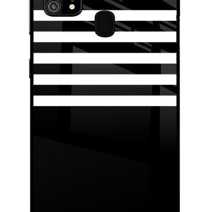 Black and White Print Samsung M31/F41 Glass Case Back Cover by Casekaro