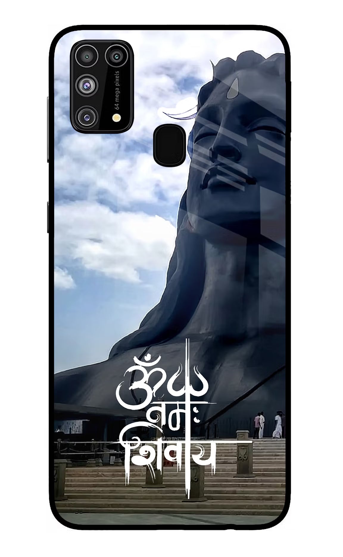 Om Namah Shivay Samsung M31/F41 Glass Case Back Cover by Casekaro