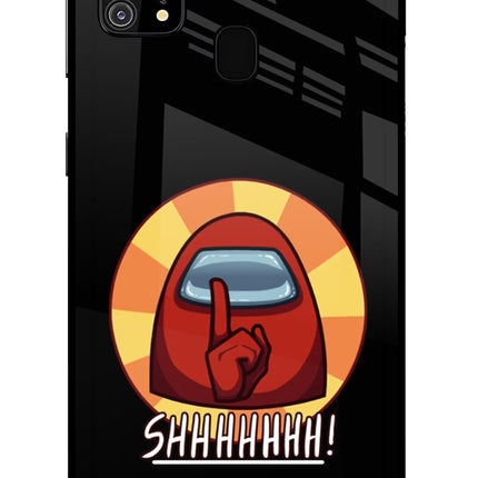 Among Us Shhh! Samsung M31/F41 Glass Case Back Cover by Casekaro