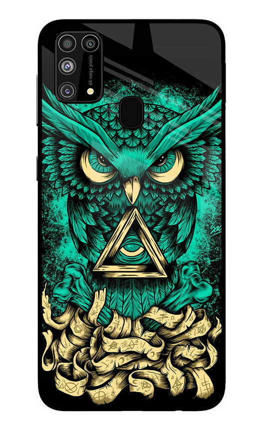 Green Owl Samsung M31/F41 Glass Case