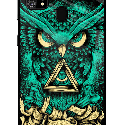 Green Owl Samsung M31/F41 Glass Case Back Cover by Casekaro