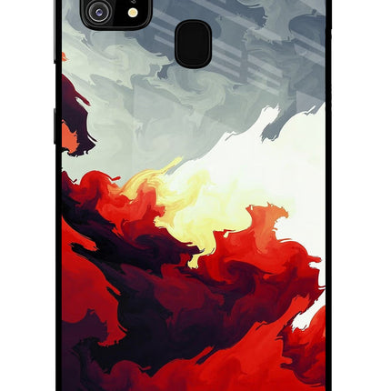 Fire Cloud Samsung M31/F41 Glass Case Back Cover by Casekaro