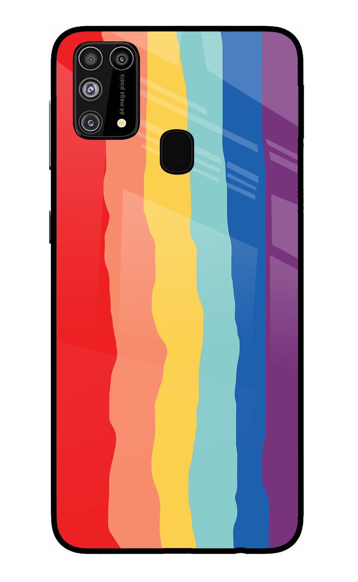 Rainbow Samsung M31/F41 Glass Case Back Cover by Casekaro