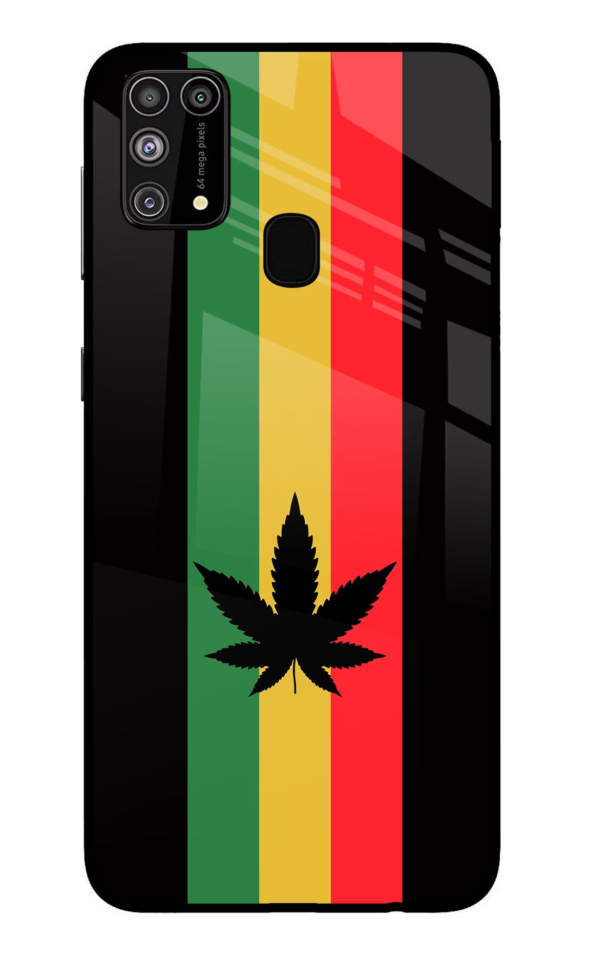 Weed Flag Samsung M31/F41 Glass Case Back Cover by Casekaro