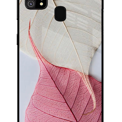 White Pink Leaf Samsung M31/F41 Glass Case Back Cover by Casekaro