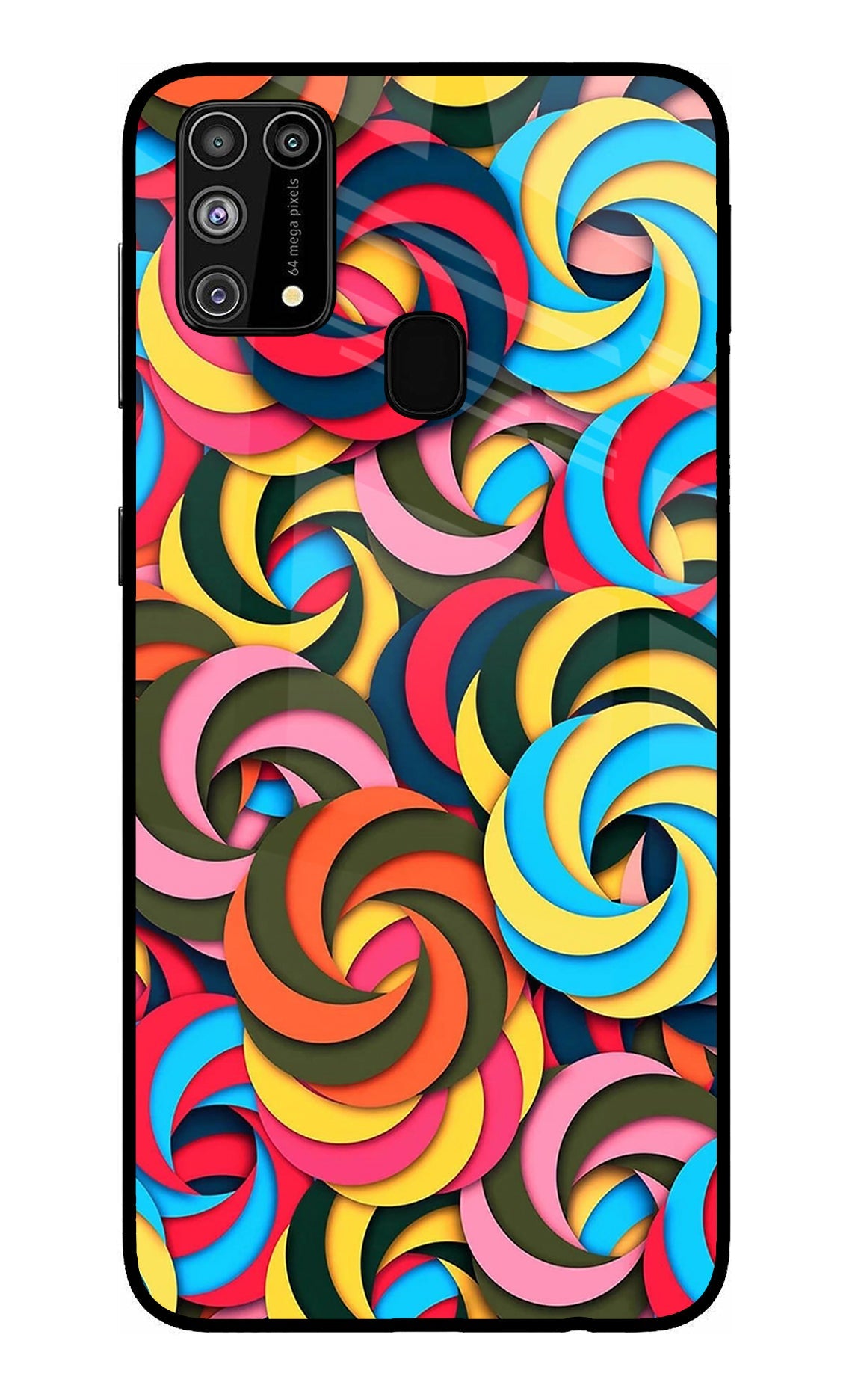 Spiral Pattern Samsung M31/F41 Glass Case