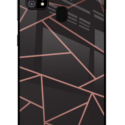 Geometric Pattern Samsung M31/F41 Glass Case Back Cover by Casekaro