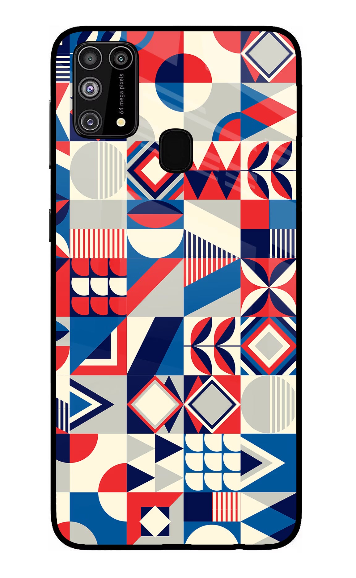 Colorful Pattern Samsung M31/F41 Glass Case Back Cover by Casekaro