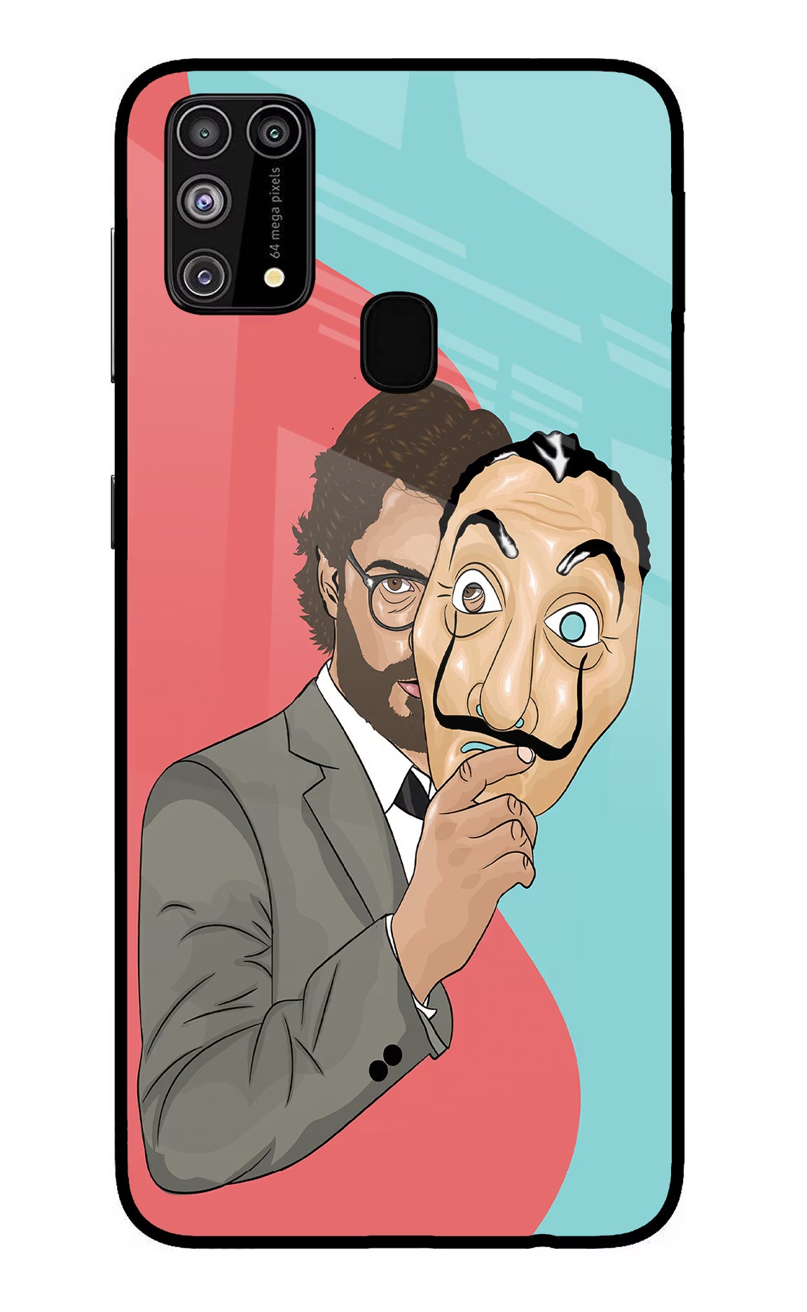 Professor Samsung M31/F41 Glass Case Back Cover by Casekaro