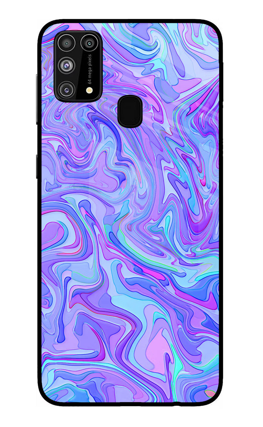 Glitter Samsung M31/F41 Back Cover, Glass case