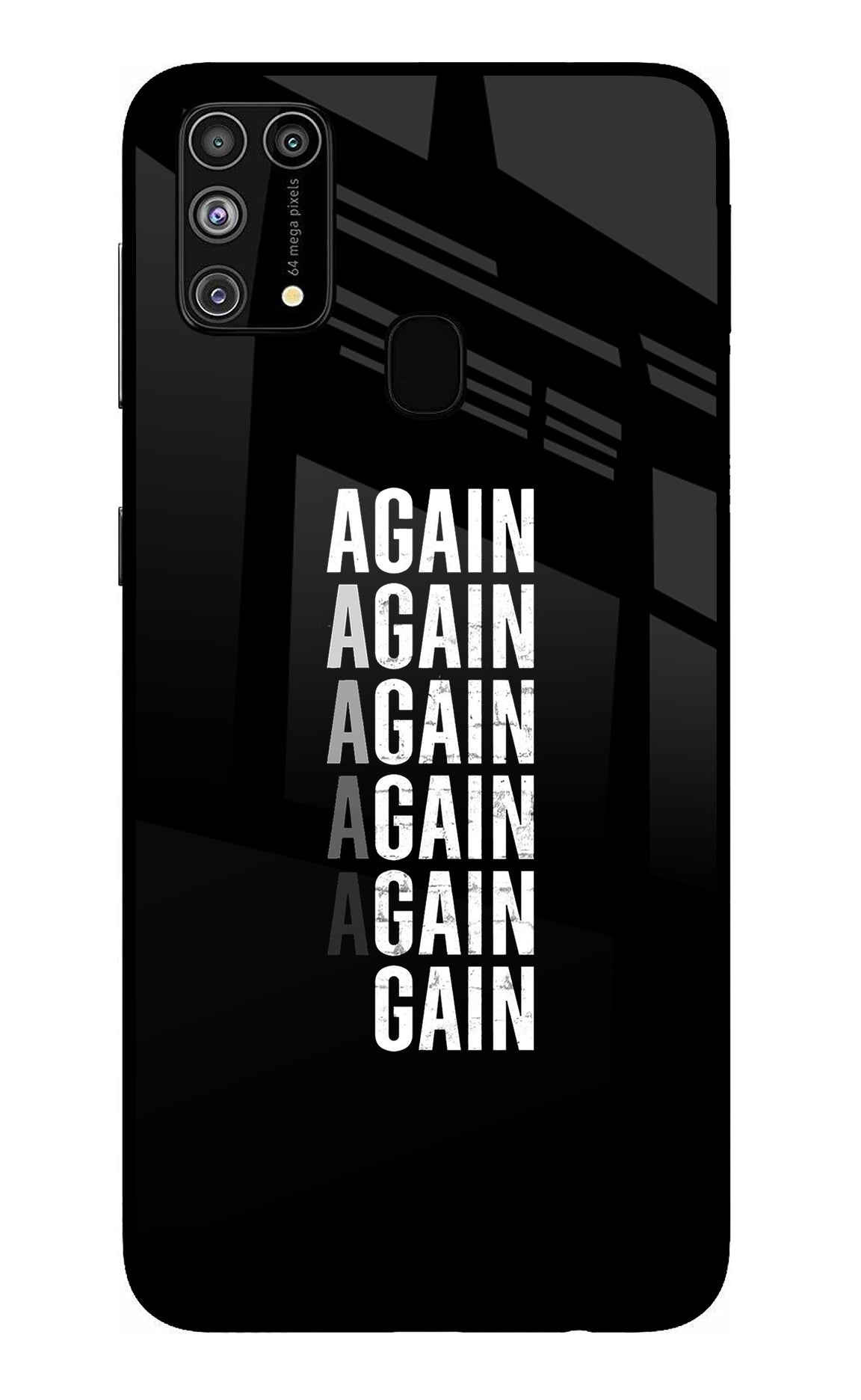 Again Again Gain Samsung M31/F41 Glass Case