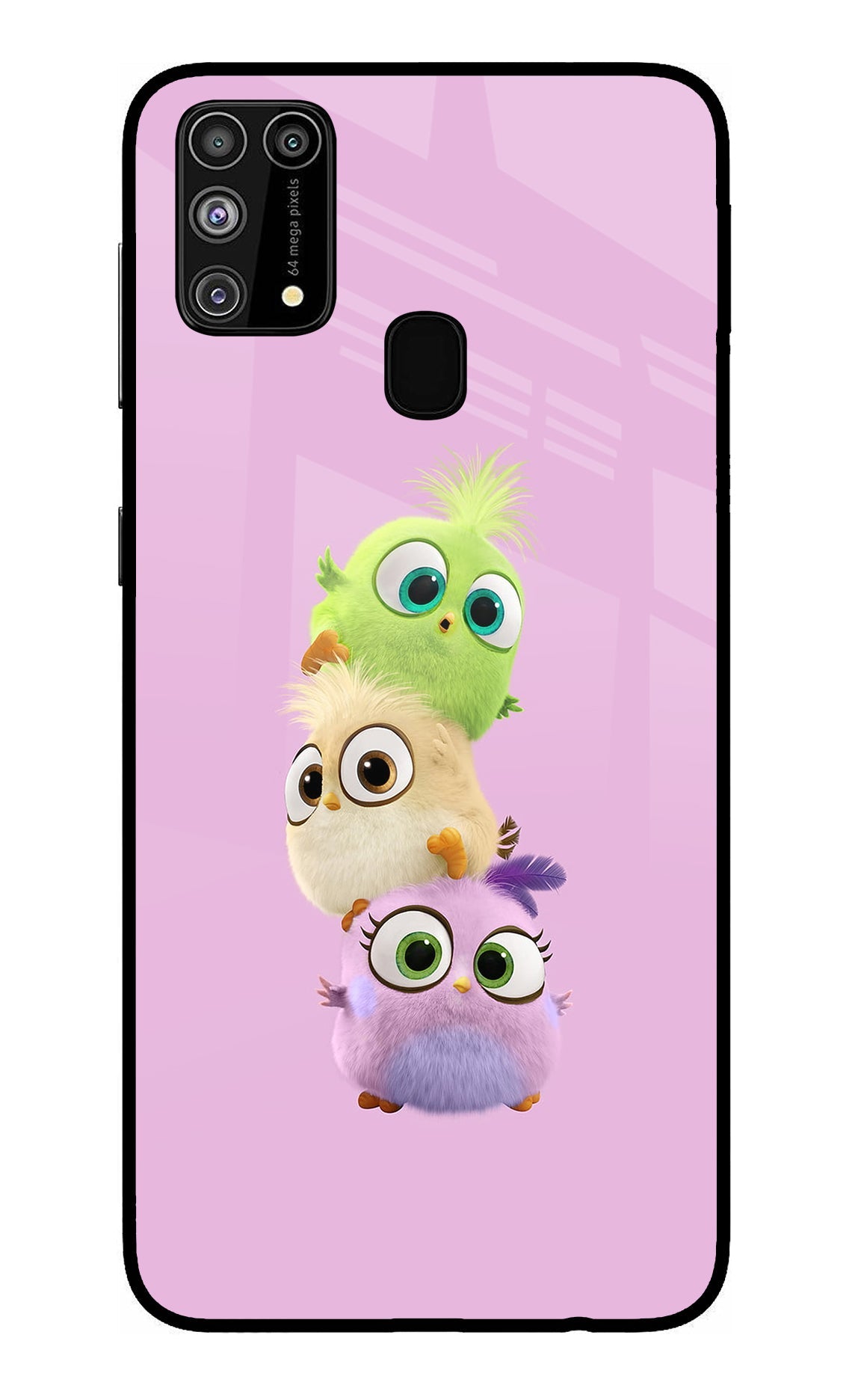 Cute Little Birds Samsung M31/F41 Glass Case