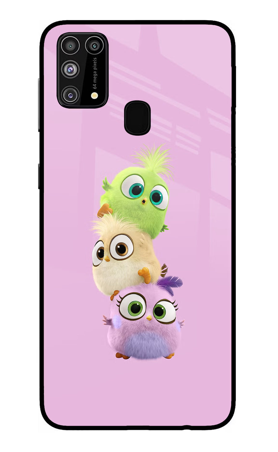 Cute Little Birds Samsung M31/F41 Back Cover, Glass case