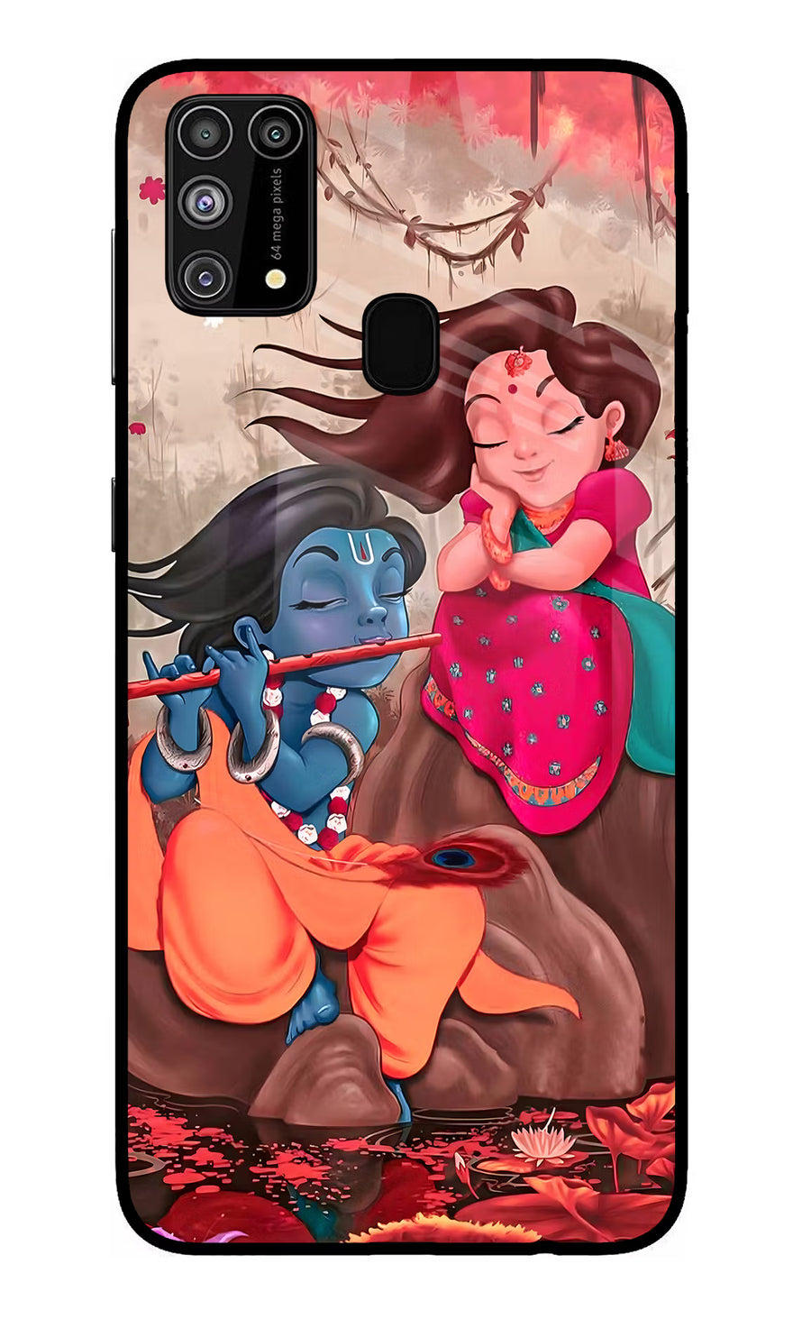 Radhe Krishna Samsung M31/F41 Back Cover, Glass case