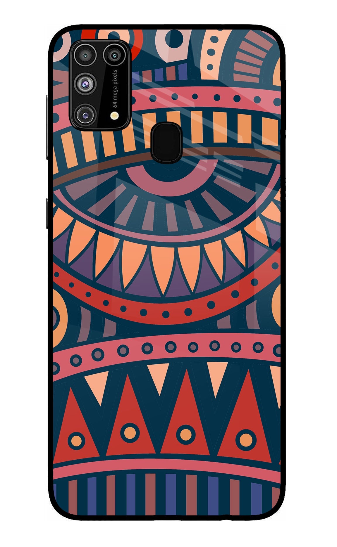 African Culture Design Samsung M31/F41 Glass Case