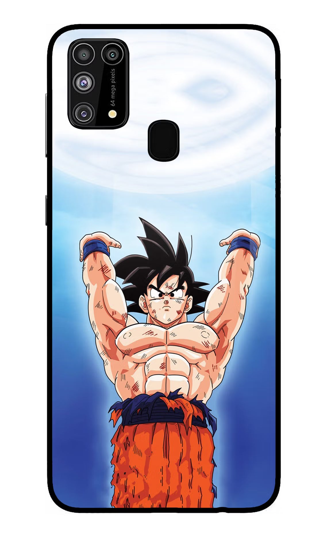 Goku Power Samsung M31/F41 Glass Case Back Cover by Casekaro