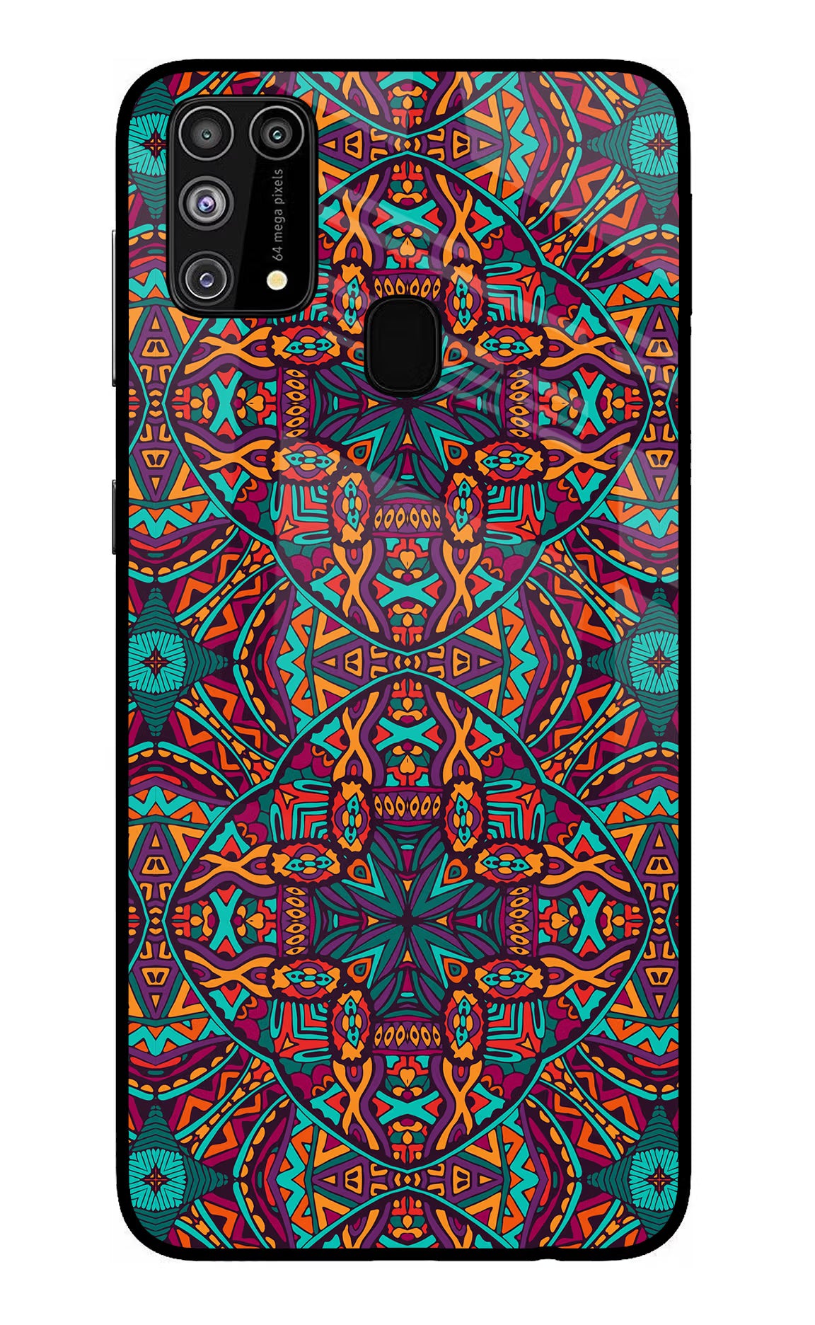 Colour Mandala Samsung M31/F41 Glass Case Back Cover by Casekaro