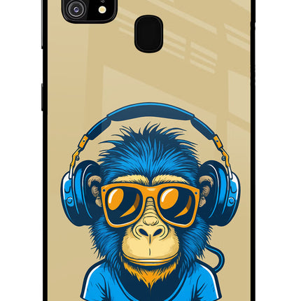 Monkey Headphone Samsung M31/F41 Glass Case Back Cover by Casekaro