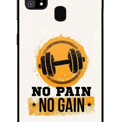 No Pain No Gain Samsung M31/F41 Glass Case Back Cover by Casekaro