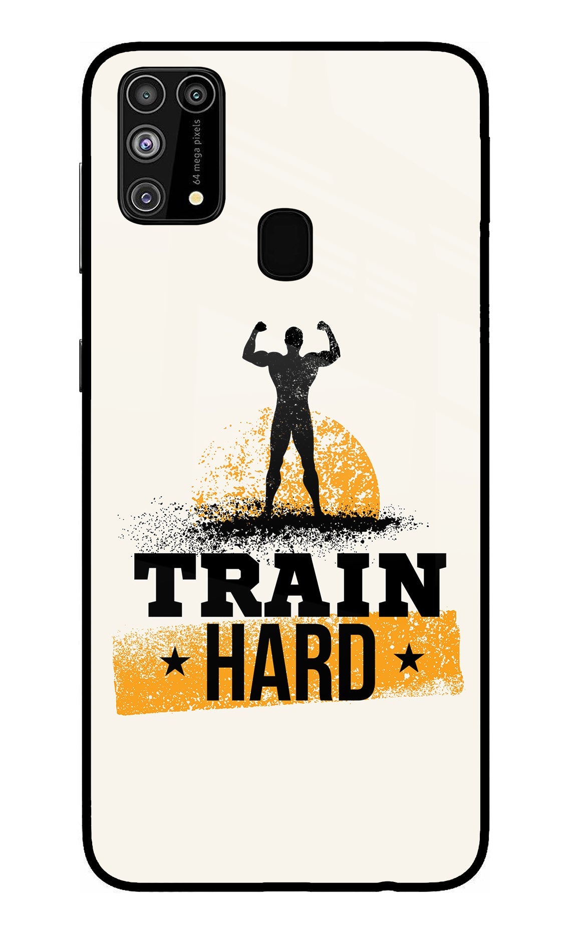 Train Hard Samsung M31/F41 Glass Case