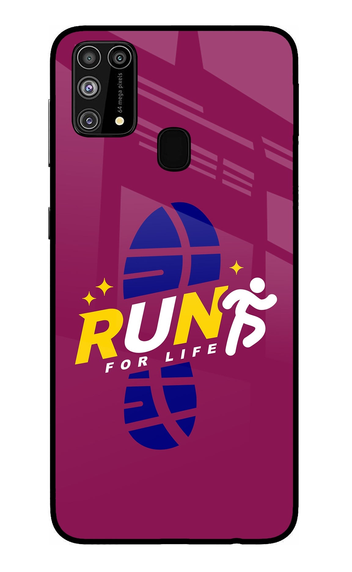 Run for Life Samsung M31/F41 Glass Case