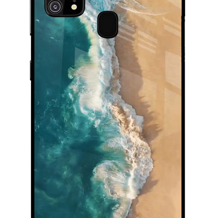 Ocean Beach Samsung M31/F41 Glass Case Back Cover by Casekaro