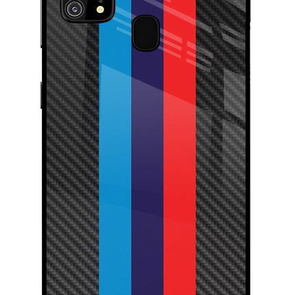 BMW Stripes Pattern Samsung M31/F41 Glass Case Back Cover by Casekaro