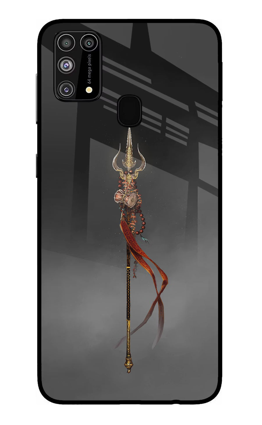 Shiv Trishul Samsung M31/F41 Back Cover, Glass case