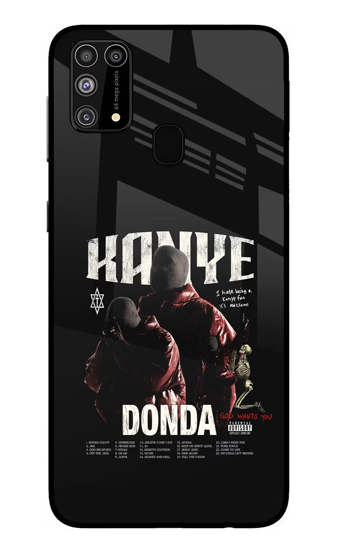 Donda Kanye West Samsung M31/F41 Glass Case
