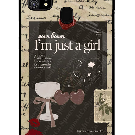 I am just a girl Samsung M31/F41 Glass Case Back Cover by Casekaro