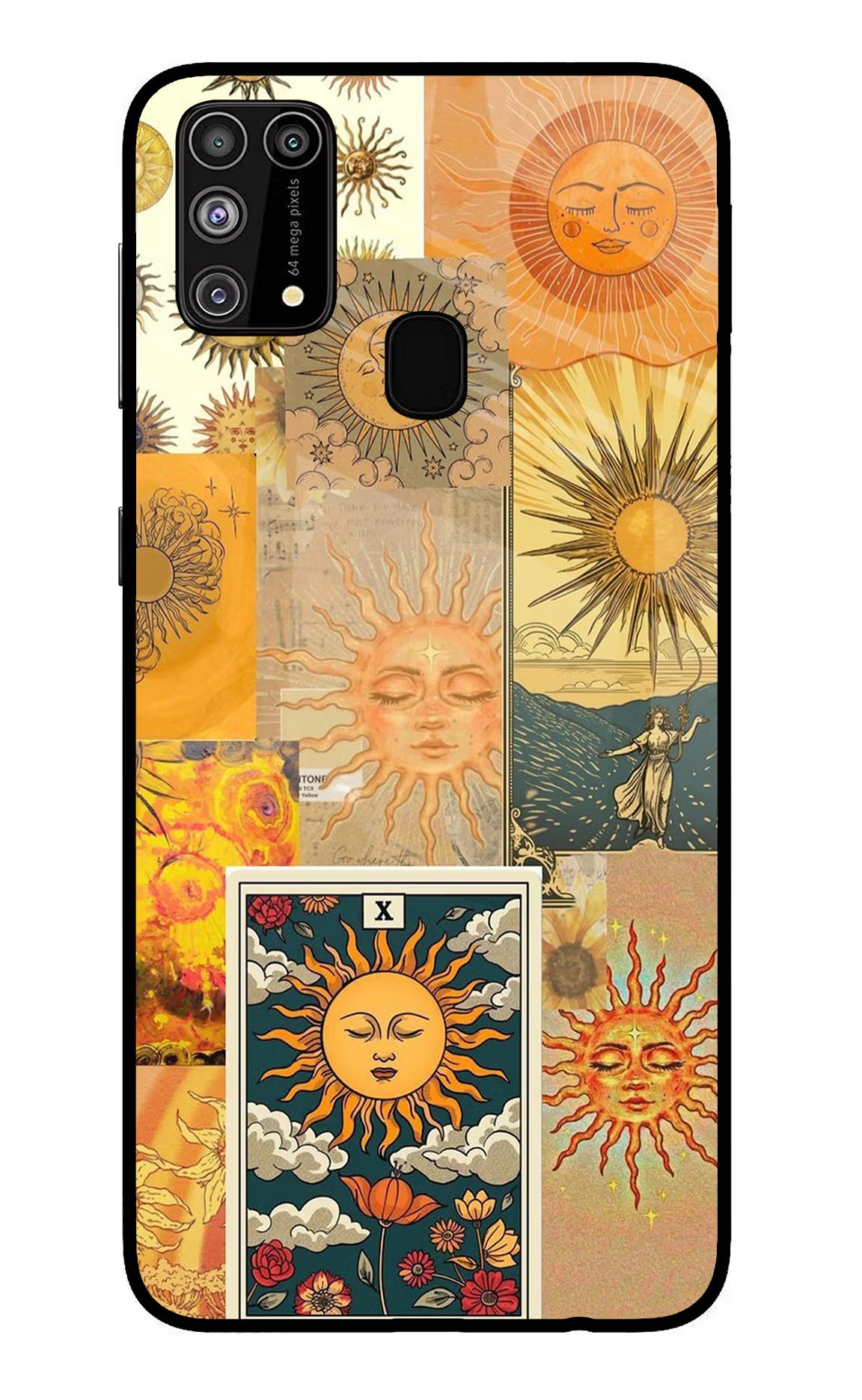 Sun Samsung M31/F41 Glass Case Back Cover by Casekaro