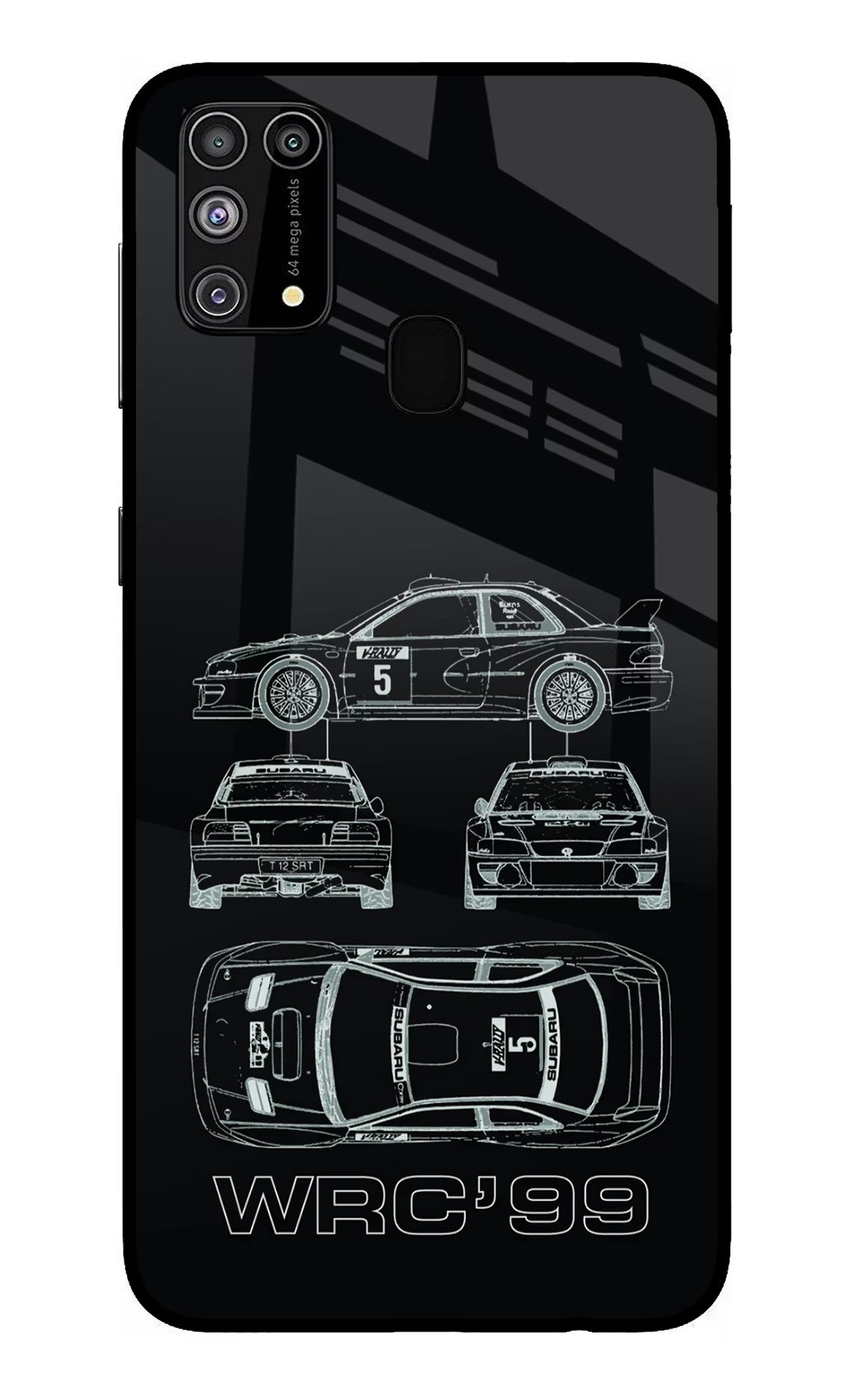 WRC'99 Samsung M31/F41 Glass Case Back Cover by Casekaro