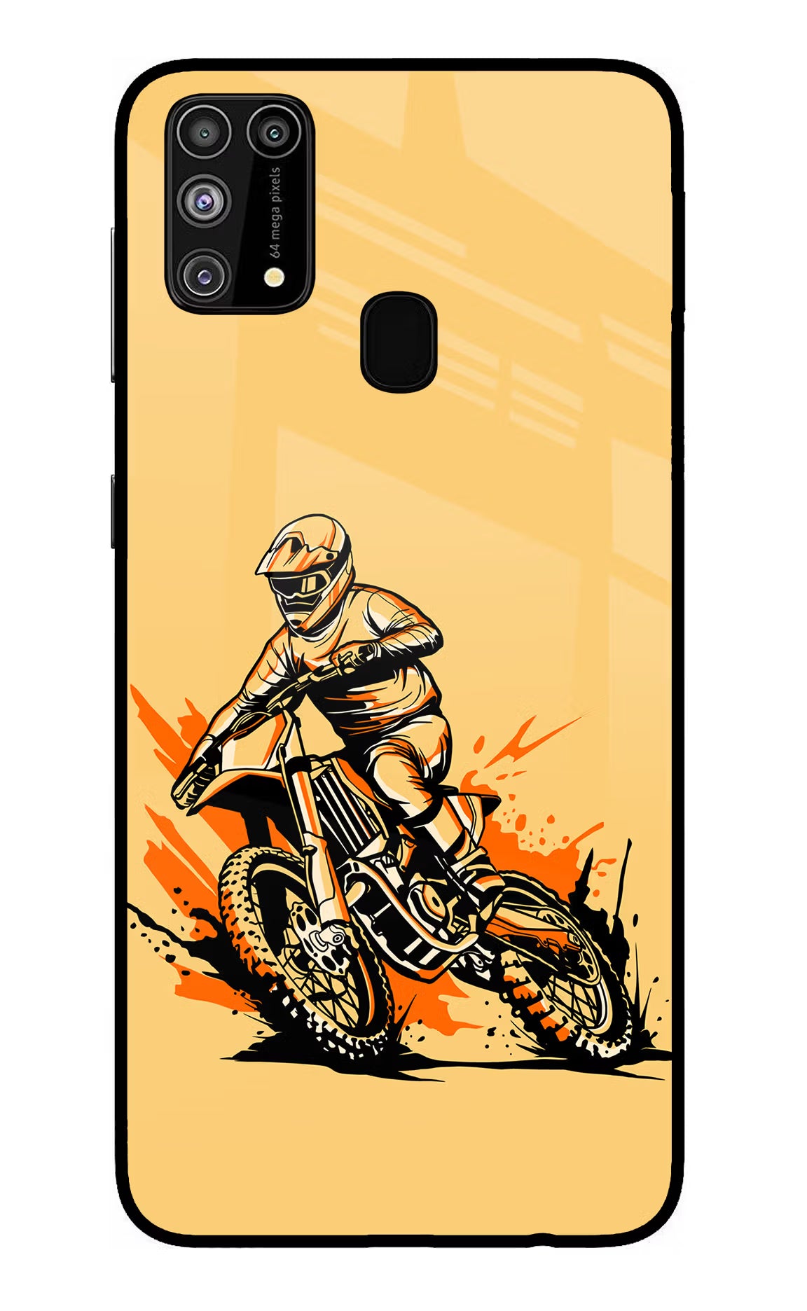 Off-Road Fury Samsung M31/F41 Glass Case Back Cover by Casekaro