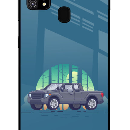 Retro Garage Vibe Samsung M31/F41 Glass Case Back Cover by Casekaro