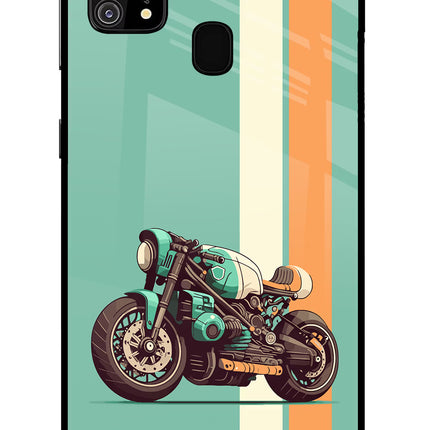 Striped Moto Drift Samsung M31/F41 Glass Case Back Cover by Casekaro