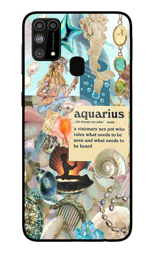 Aquarius Zodiac Samsung M31/F41 Glass Case