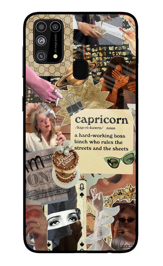 Capricorn Zodiac Samsung M31/F41 Glass Case