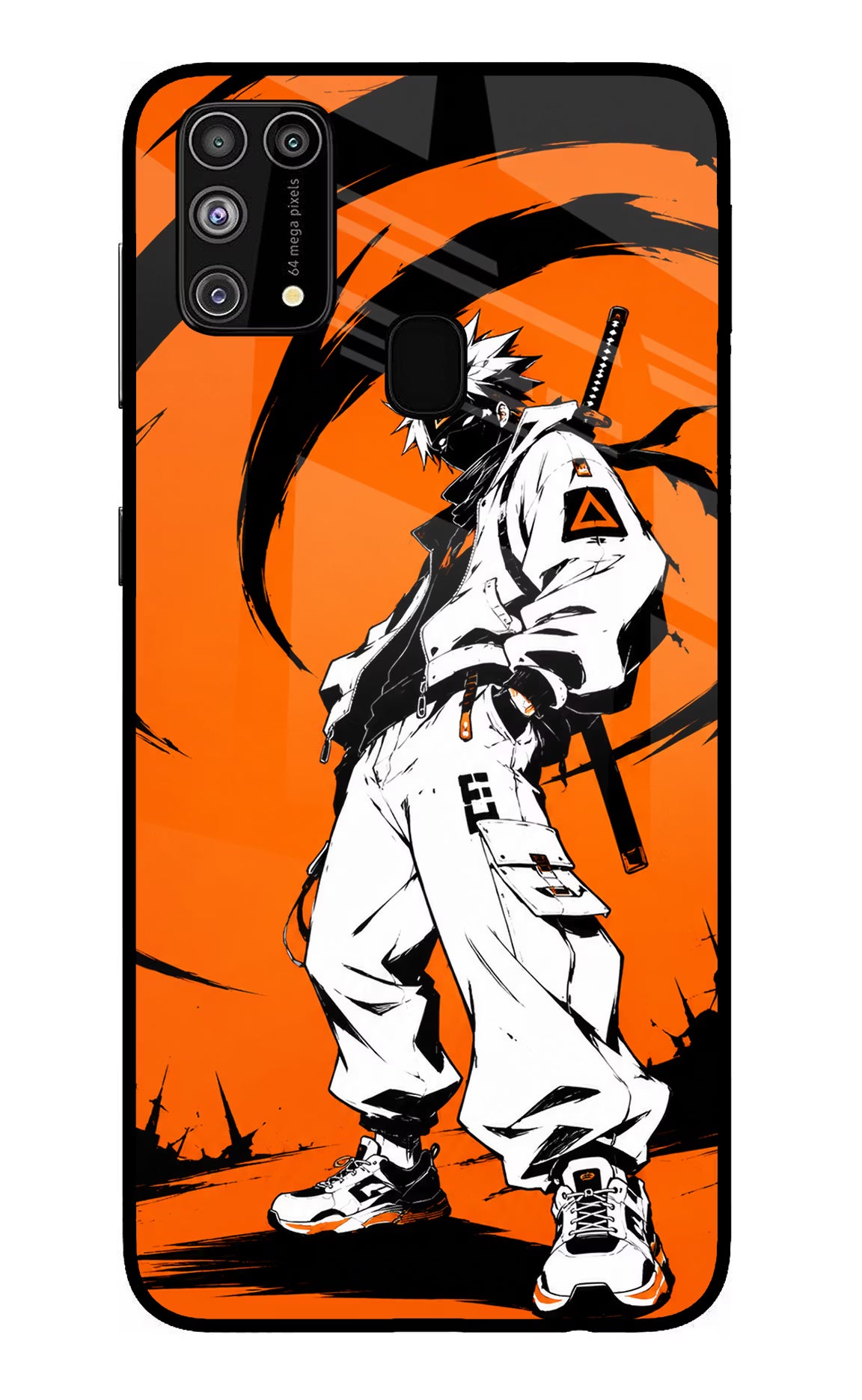 Street Samurai  Samsung M31/F41 Glass Case Back Cover by Casekaro