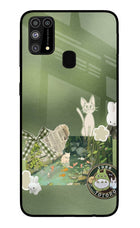 Aesthetic anime Samsung M31/F41 Glass Case