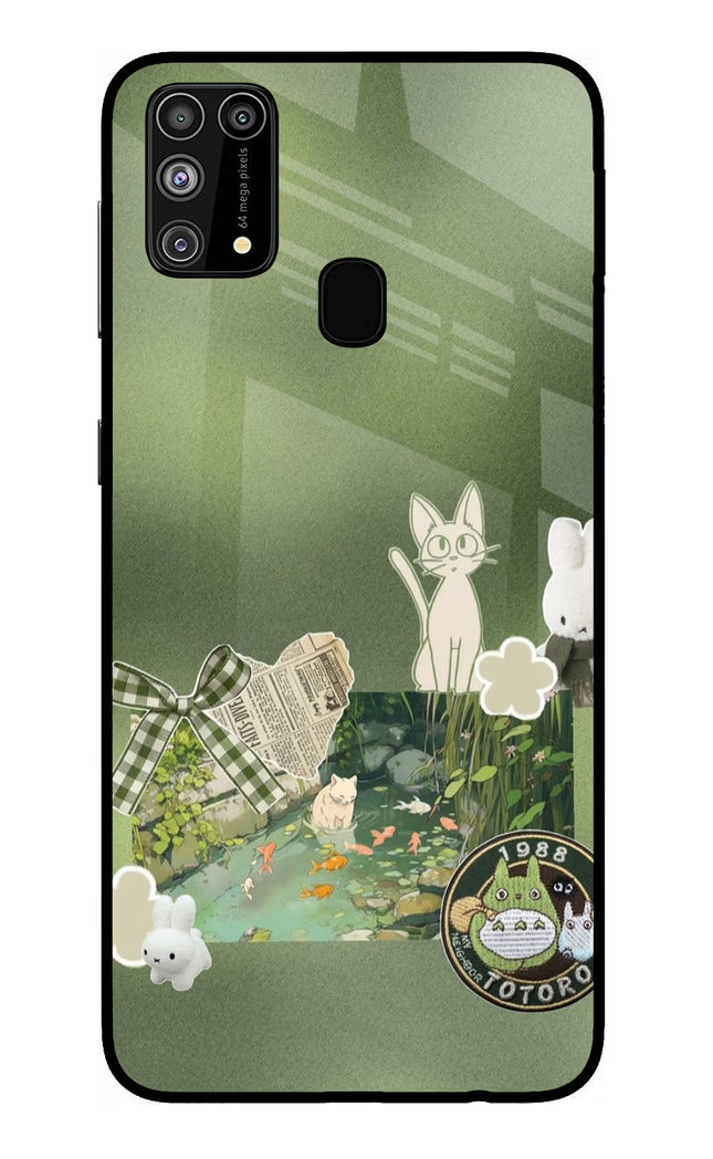 Aesthetic anime Samsung M31/F41 Glass Case