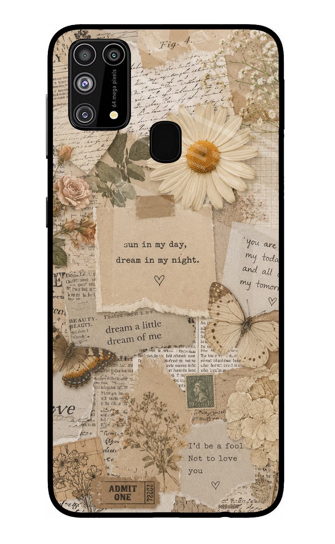 Vintage case Samsung M31/F41 Glass Case Back Cover by Casekaro