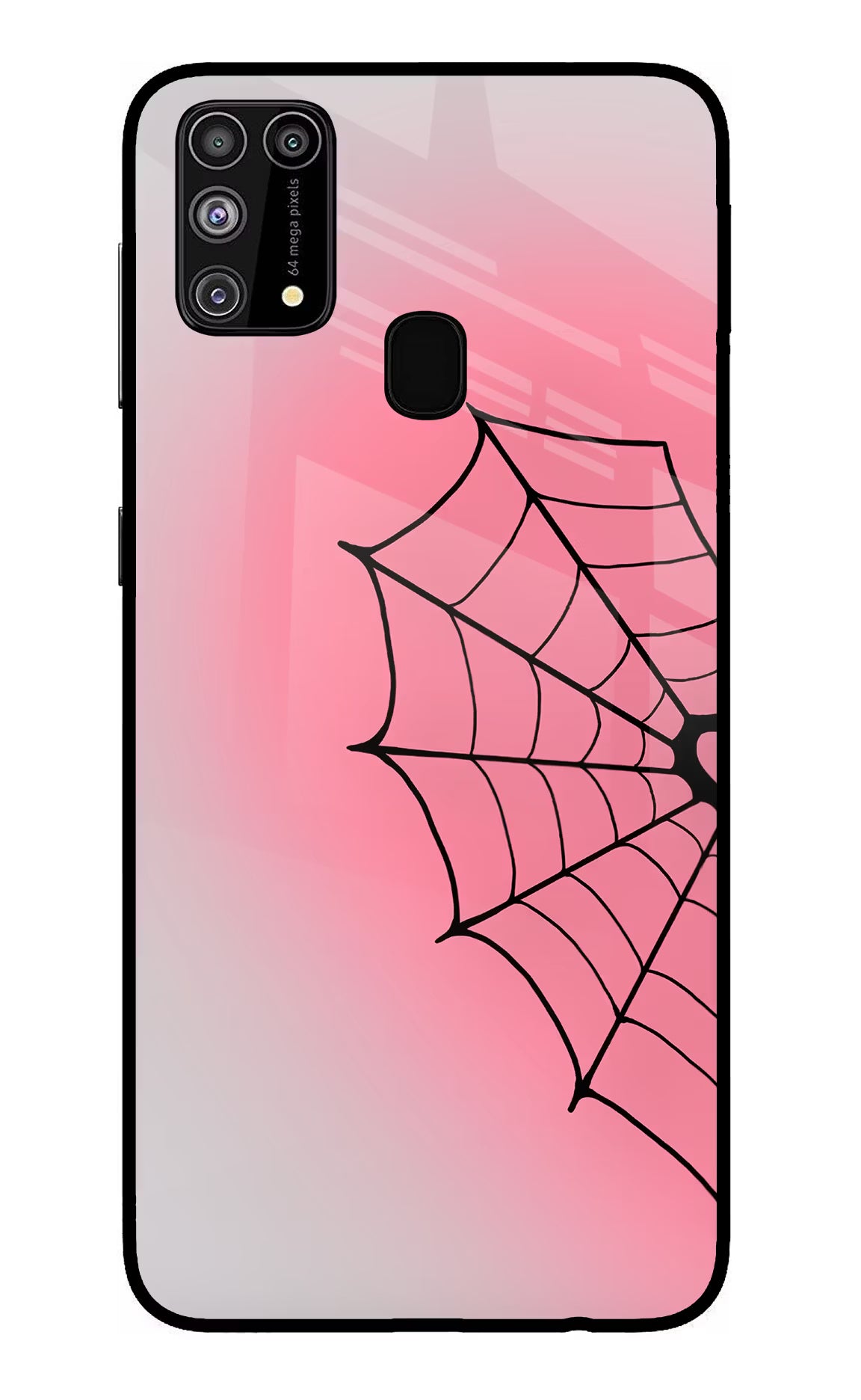 Pink Web Samsung M31/F41 Glass Case