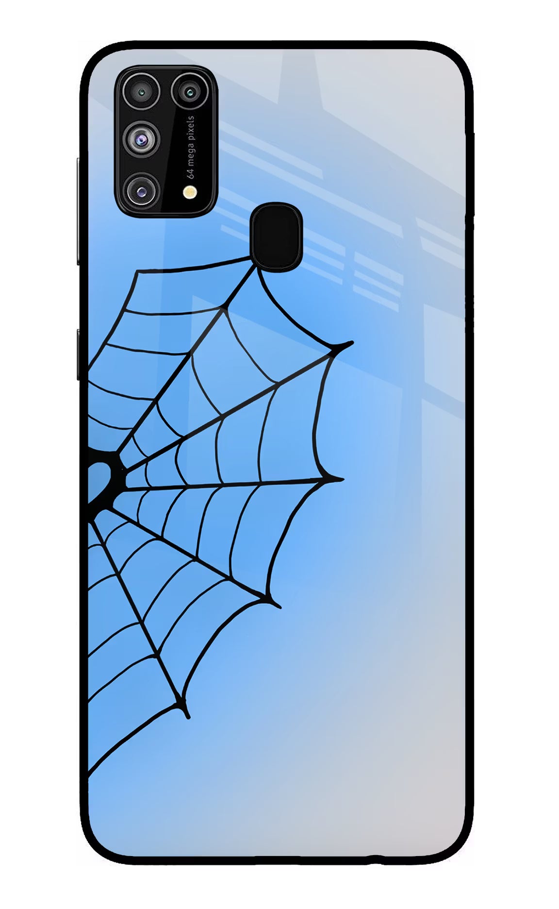 Blue Web Samsung M31/F41 Glass Case