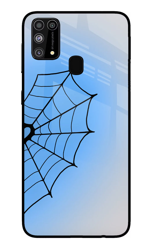 Blue Web Samsung M31/F41 Glass Case