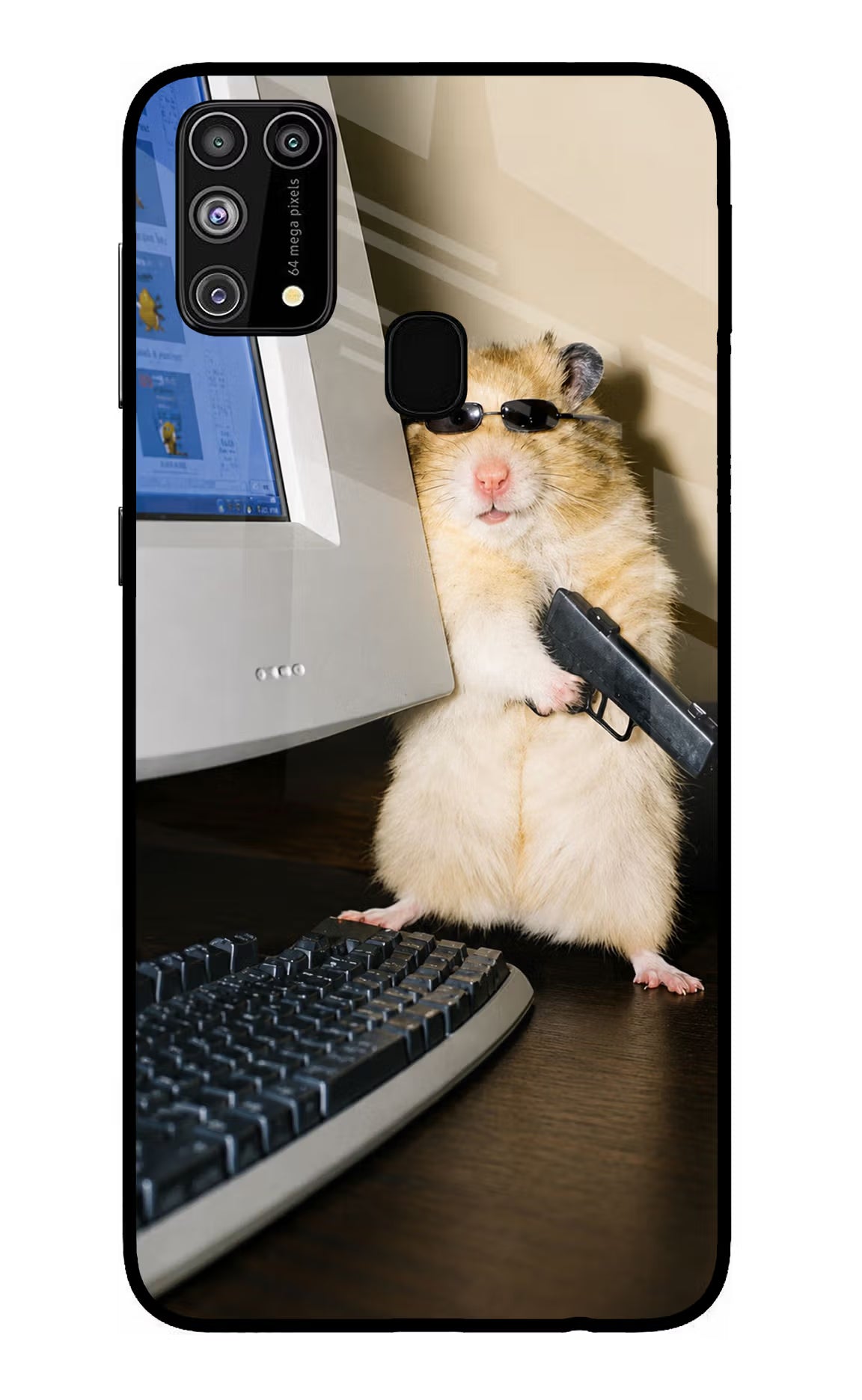 Hacker Hamster Samsung M31/F41 Glass Case