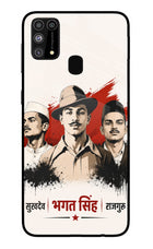 Bhagat Singh Trio Samsung M31/F41 Glass Case