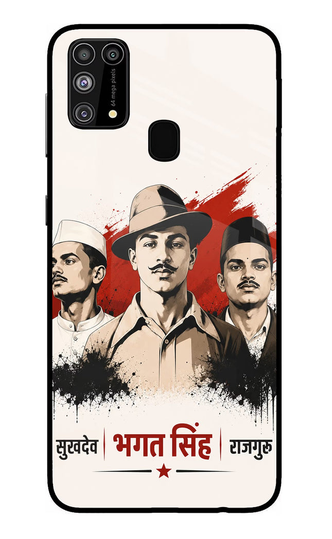 Bhagat Singh Trio Samsung M31/F41 Glass Case