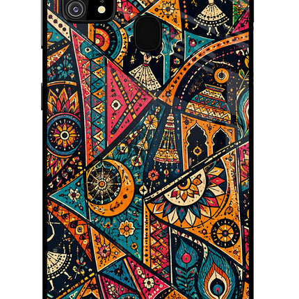 Folk Print Samsung M31/F41 Glass Case