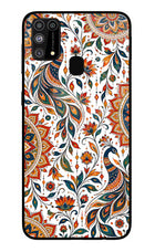 White Mayura Samsung M31/F41 Glass Case