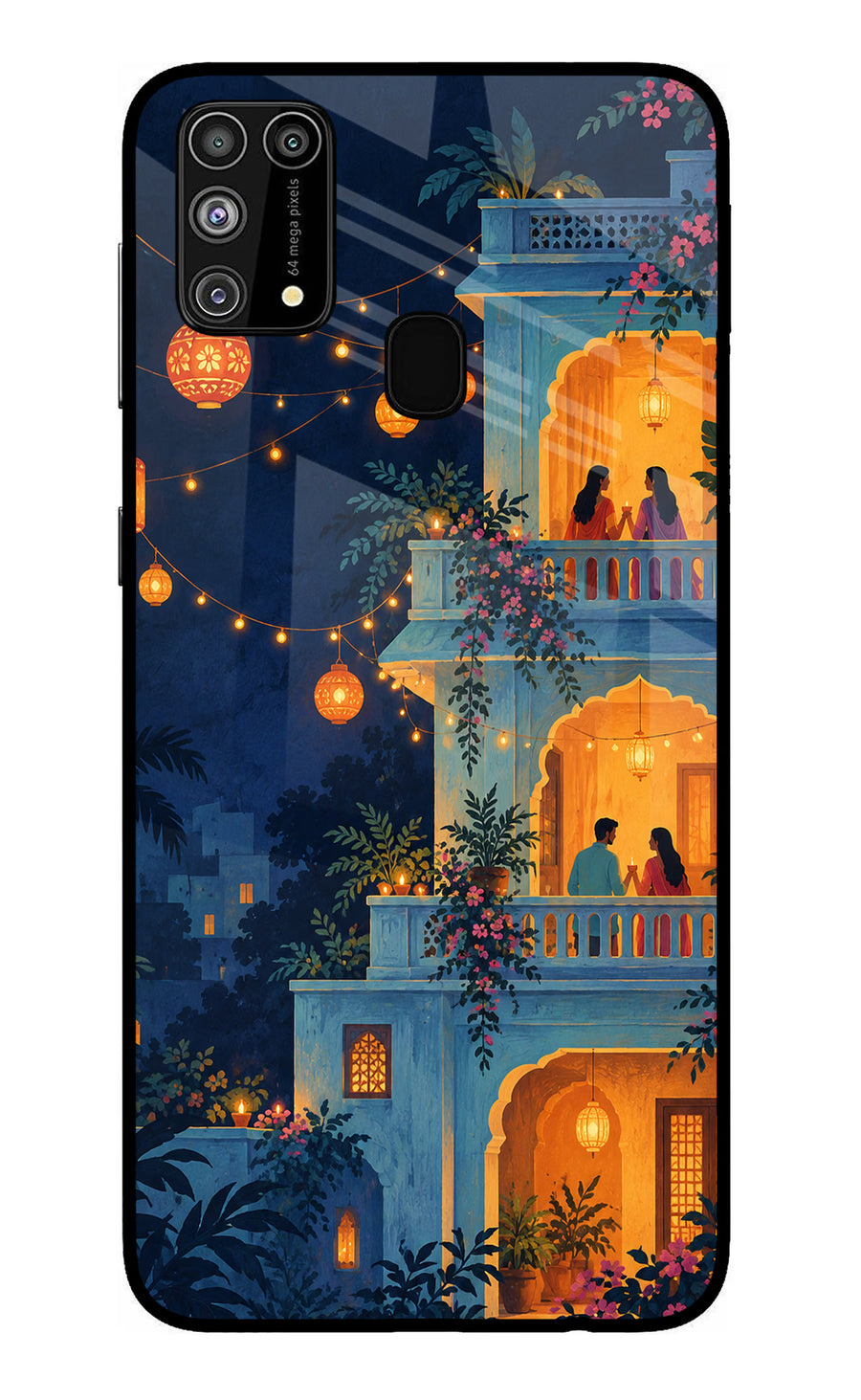 Balcony Glow Samsung M31/F41 Back Cover, Glass case